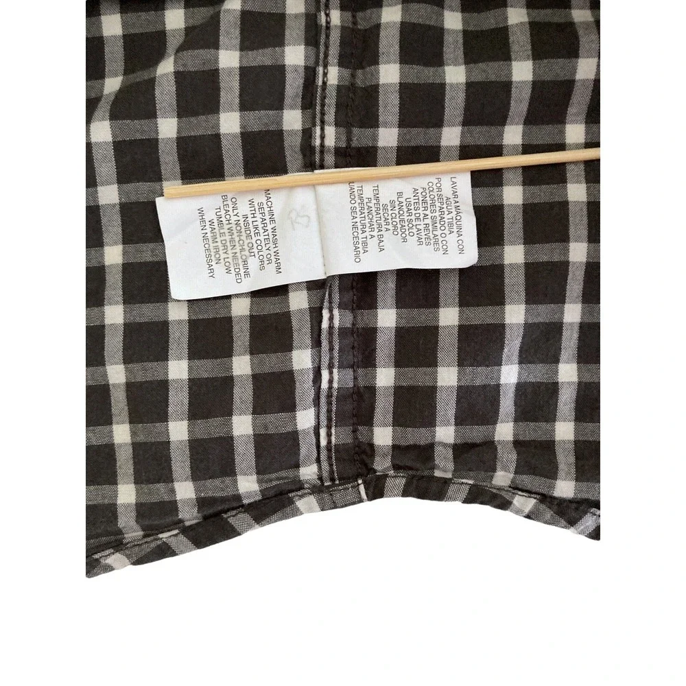 PLACE Size 10 12 Boys DRESS SHIRT Children's Place Plaid Button Up‎ Black White
